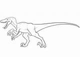 Velociraptor sketch template