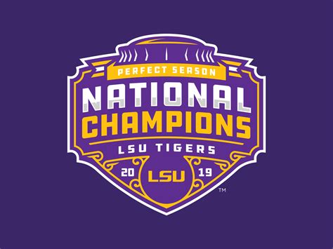lsu tigers  national champions logo concept  matthew harvey