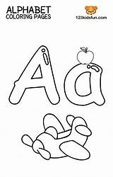 Coloring Pages Alphabet Kids Printable Worksheets Preschool Kindergarten Letter Letters Fun Abc Sheets Colouring Book 123kidsfun Printables Learning Apps School sketch template