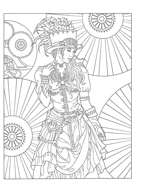 steampunk coloring pages  adults  getcoloringscom