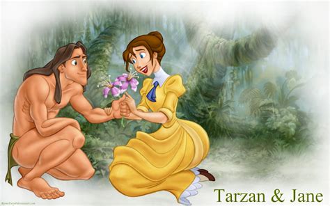 Tarzan And Jane Walt Disney S Tarzan Wallpaper 32875766 Fanpop