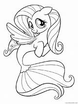 Pony Coloring Little Mermaid Pages Printable Coloring4free Cartoons Print sketch template