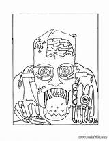 Scary Coloring Halloween Frankenstein Mask Pages Color Para Print Hellokids Monsters Online Tablero Seleccionar Template Colorear Masks sketch template