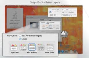 snapz pro  nueva version   soporte  retina display