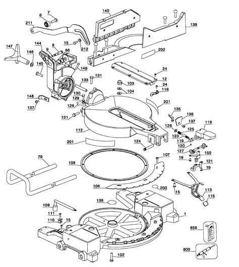 dewalt miter  parts diagram  wiring diagram