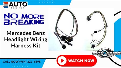 mercedes benz headlight wiring harness youtube