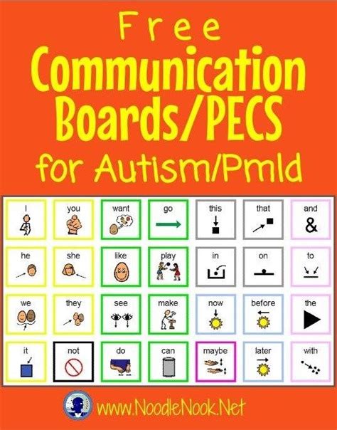 communication boards autism noodlenooknet communication board