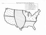 Native American Regions Map sketch template