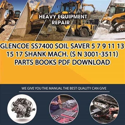 glencoe ss soil saver        shank mach     parts books
