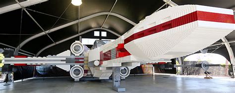 Life Size Lego Star Wars X Wing Starfighter Arrives To Legoland