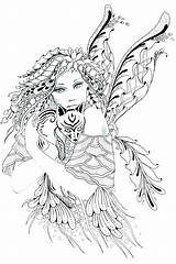 Coloring Fairy Pages Adults Printable Realistic Fairies Hard Fantasy Detailed Adult Colouring Sheets Tale Book Getcolorings Getdrawings Color Print Visit sketch template