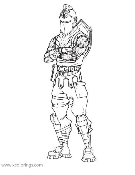 black knight  fortnite coloring page xcoloringscom