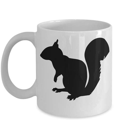 Black Squirrel Mug White Coffee Mug Funny T For Crazy Etsy