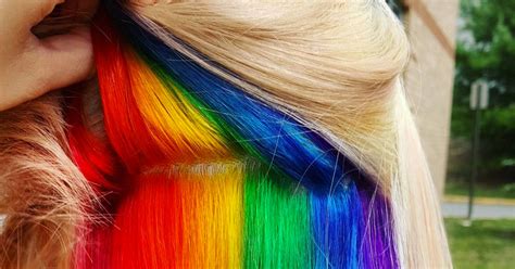 hidden rainbow hair is a trend you won t see coming huffpost