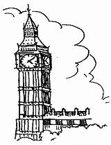 Ben London Coloring Big Pages Tower Clock Drawing Bridge Netart Color Fun Colouring Bouncy Getcolorings Choose Board Easy sketch template
