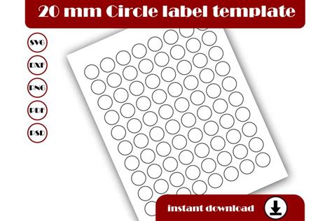 mm circle template circle sticker template