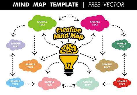 mind map template  vector  vector art  vecteezy