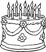 Birthday Cake Coloring Pages Color Wedding Printable Print Getcolorings Cak sketch template