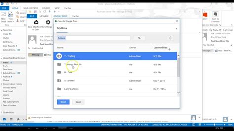 outlook save attachment  google drive youtube