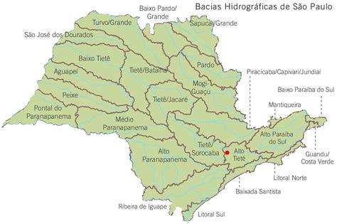 mapa das bacias hidrográficas do estado de são paulo flickr