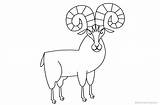Coloring Pages Rocky Mountain Animals Goats Printable Kids sketch template