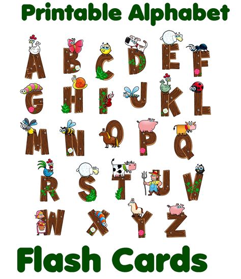 alphabet flash cards  print