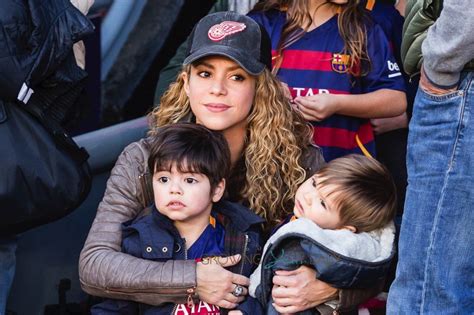 Shakira With Sons Sasha And Milan At The La Liga Match