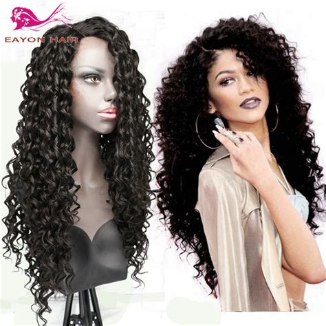 quality long curly synthetic wigs  black women  synthetic wigs black heat resistant