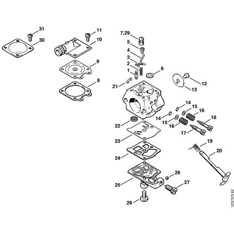 stihl  chainsaw sw parts diagram carburetor wt