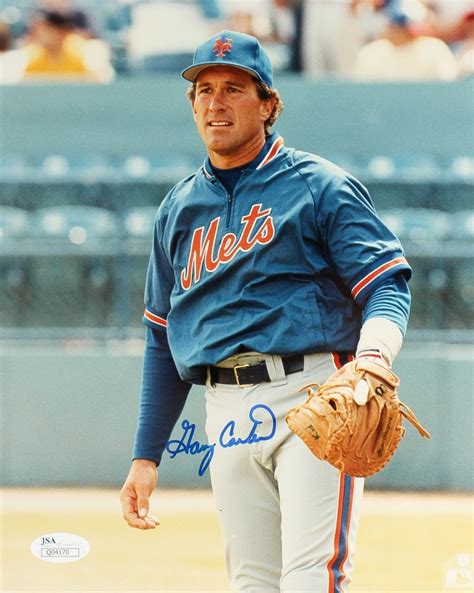 gary carter signed mets  photo jsa  pristine auction