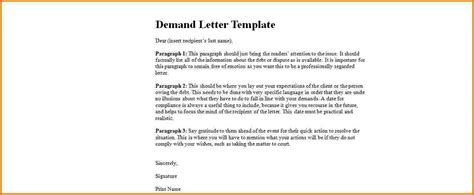 demand letter template template business