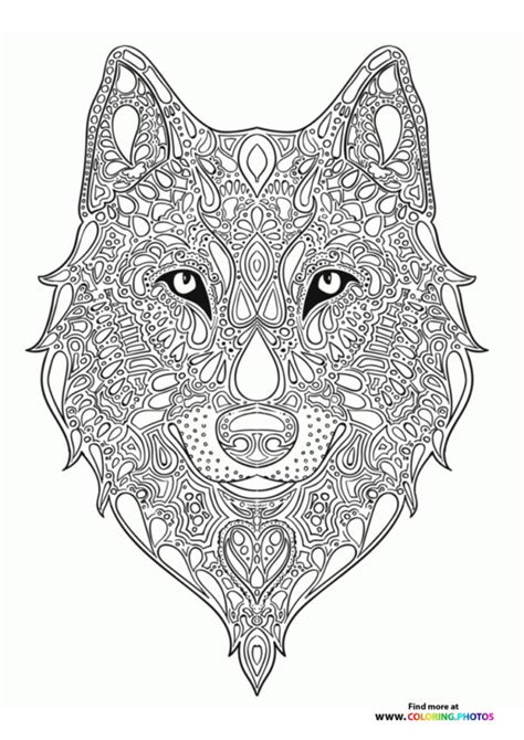 wolf coloring page  adults coloring pages  kids