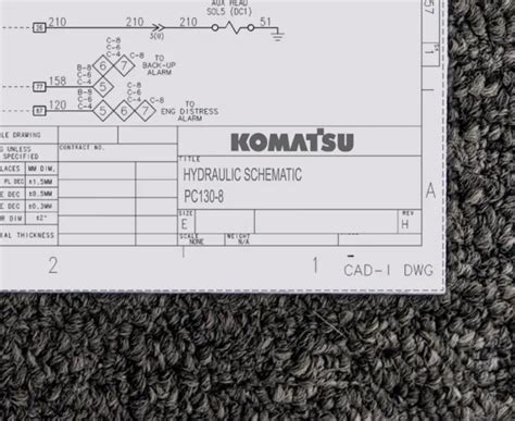 komatsu excavator pc  hydraulic schematic manual diagram  picclick