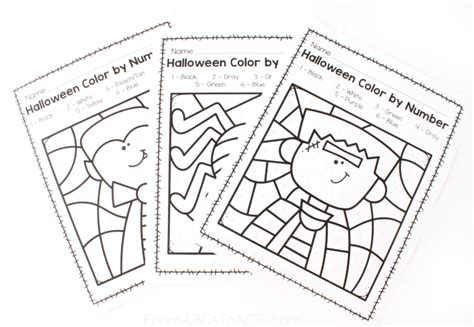 halloween color  number  abcs  acts