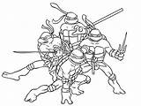 Ninja Teenage Mutant Turtles Coloring Pages Nickelodeon Getdrawings sketch template