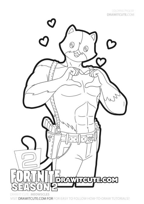 fortnite coloring pages chapter season meowscles sexiz pix