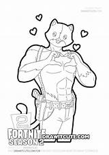 Fortnite Meowscles Coloriage Imprimer Colorier Dibujar Valentine Drawitcute Artykuł sketch template