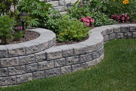 lovely stone wall border landscape edging home decoration style