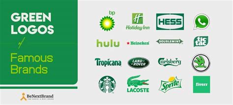 famous green logos created  popular brands  social campus