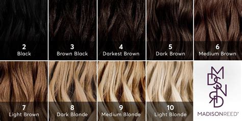 color   hair color levels guide madison reed hair chart level  hair color