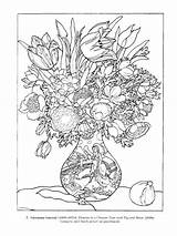 Coloring Dover Pages Flower Books Flowers Colouring Vase Paintings Printable Still Life Uploaded User Own Color Great sketch template