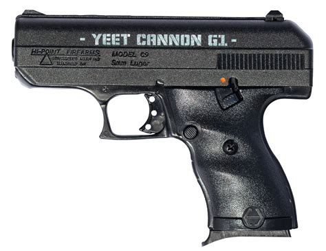 point gyc  yeet cannon  mm luger double   black polymer gripframe black