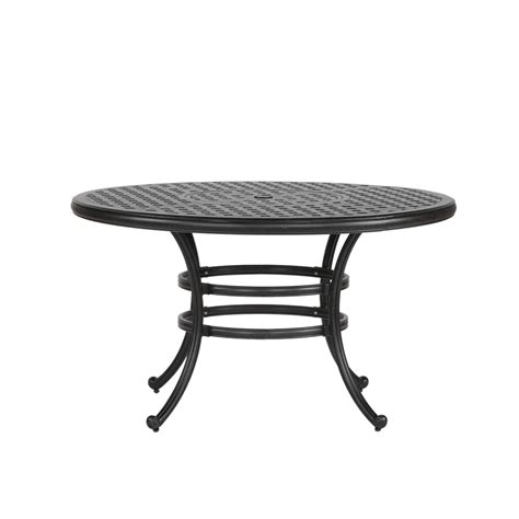 ipatio outdoor cast aluminum    dining table sits