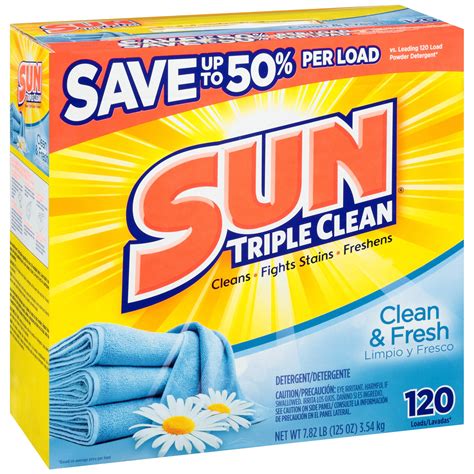 sun powder laundry detergent clean fresh  ounce  loads