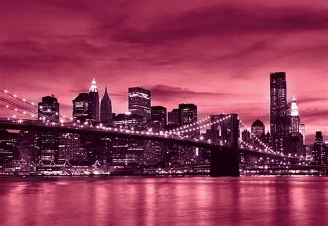 city brooklyn bridge  york pinkwm tapeedikoduee