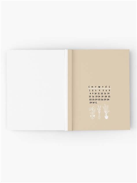 Aesthetic Calender Hardcover Journal By Sofiadantz