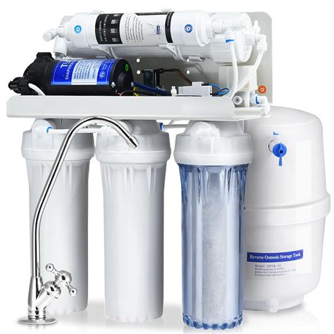 goplus  stage ultra safe reverse osmosis drinking water filter system purifier white walmart