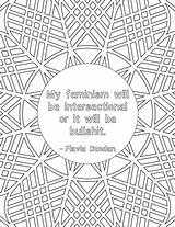 Feminist Coloring sketch template