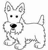 Dog Coloring Scottie Pages Terrier Scottish Westie Dogs Drawing Drawings Template Patterns Pattern Clip Silhouette Betsy Stevens Printable Color Cartoon sketch template