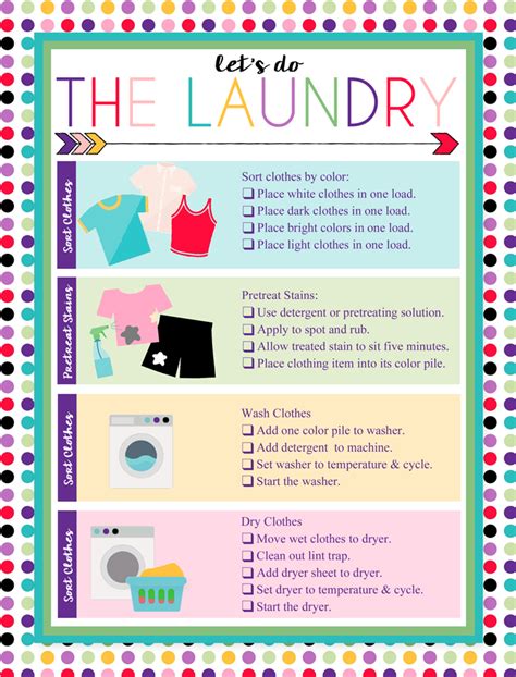 printable laundry chart    mopping  floor